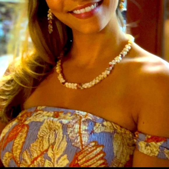 mahina Pants - Mahina Jumpsuit Hawaii Tropical Print Off-Shoulder Jumpsuit with Stretchy Bodice